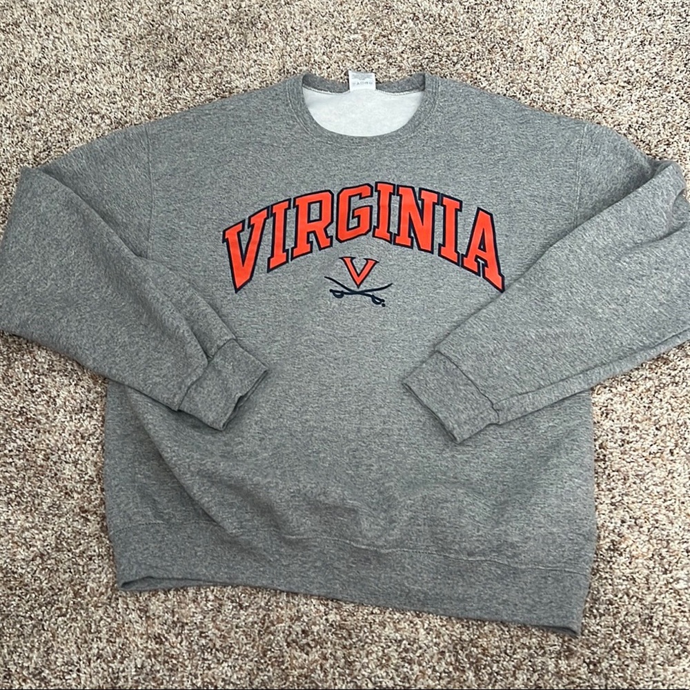 jerzees UVA | gray crew neck